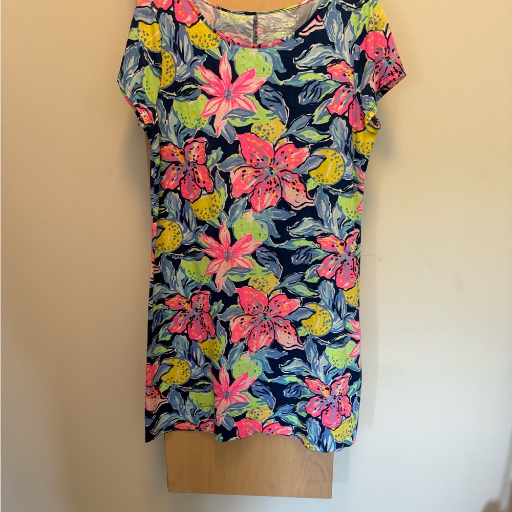 Lilly Pulitzer Pink and Blue Floral Mini Dress, gently worn